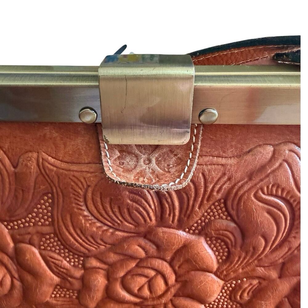Patricia Nash Tooled Leather Frame Satchel – Floral Embossed - Picture 3 of 10